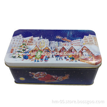 Christmas Gift Packaging Box, Made of Food Grade Tinplate, Various Shapes and Sizes are Available